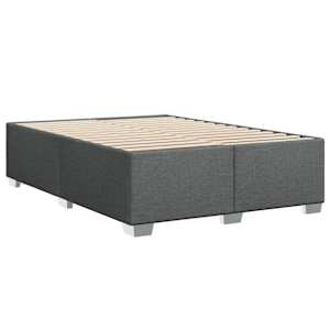 Box spring postel s matrací tmavě šedý 140 x 190 cm textil - obrázek 8