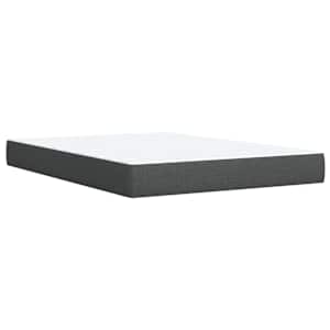 Box spring postel s matrací tmavě šedý 140 x 190 cm textil - obrázek 10
