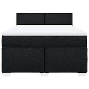 Box spring postel s matrací černá 140 x 190 cm textil - obrázek 4