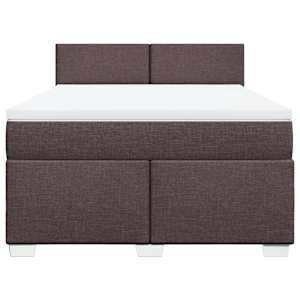 Box spring postel s matrací tmavě hnědá 140x190 cm textil - obrázek 4