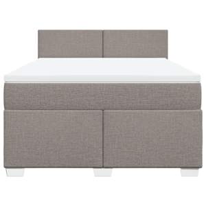 Box spring postel s matrací taupe 140x190 cm textil - obrázek 4