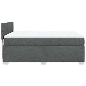 Box spring postel s matrací tmavě šedý 140 x 190 cm textil - obrázek 9