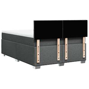 Box spring postel s matrací tmavě šedý 140 x 190 cm textil - obrázek 10
