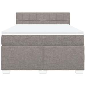Box spring postel s matrací taupe 140x190 cm textil - obrázek 4