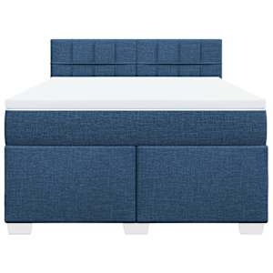 Box spring postel s matrací modrá 140x190 cm textil - obrázek 4