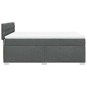 Box spring postel s matrací tmavě šedý 140 x 190 cm textil - obrázek 9