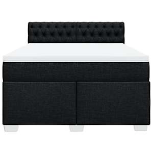 Box spring postel s matrací černá 140 x 190 cm textil - obrázek 4