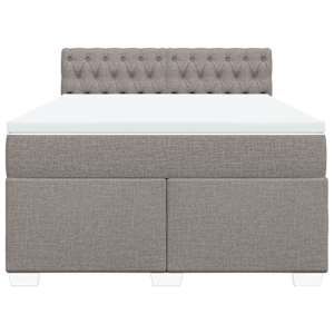 Box spring postel s matrací taupe 140x190 cm textil - obrázek 4