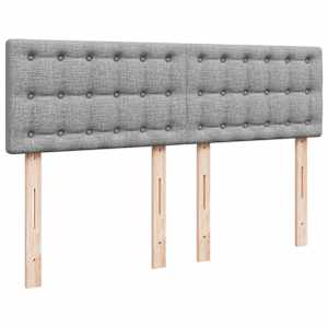 Box spring postel s matrací světle šedá 140 x 190 cm textil - obrázek 8