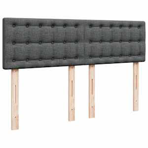 Box spring postel s matrací tmavě šedý 140 x 190 cm textil - obrázek 8