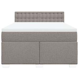 Box spring postel s matrací taupe 140x190 cm textil - obrázek 4