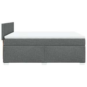 Box spring postel s matrací tmavě šedá 140x200 cm textil - obrázek 5