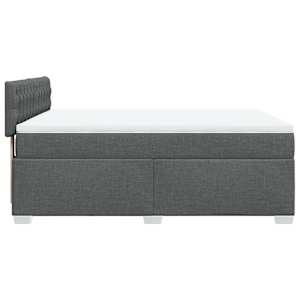 Box spring postel s matrací tmavě šedá 140x200 cm textil - obrázek 9