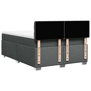 Box spring postel s matrací tmavě šedá 140x200 cm textil - obrázek 10