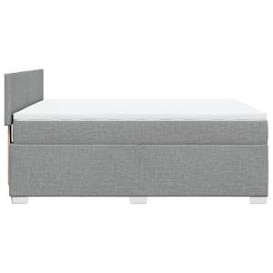 Box spring postel s matrací světle šedá 160 x 200 cm textil - obrázek 5