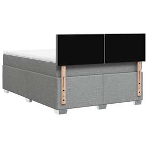 Box spring postel s matrací světle šedá 160 x 200 cm textil - obrázek 6
