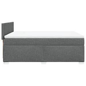 Box spring postel s matrací tmavě šedá 160x200 cm textil - obrázek 5