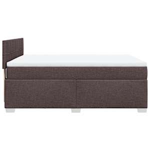 Box spring postel s matrací tmavě hnědá 160x200 cm textil - obrázek 9