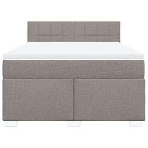Box spring postel s matrací taupe 160x200 cm textil - obrázek 4