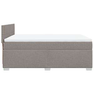 Box spring postel s matrací taupe 160x200 cm textil - obrázek 9