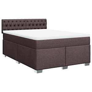 Box spring postel s matrací tmavě hnědá 160x200 cm textil - obrázek 2