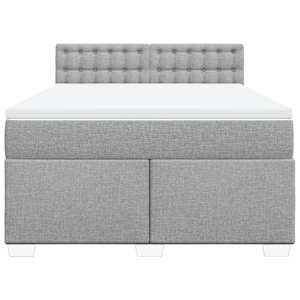 Box spring postel s matrací světle šedá 160 x 200 cm textil - obrázek 4