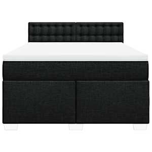 Box spring postel s matrací černá 160x200 cm textil - obrázek 4