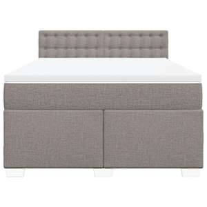Box spring postel s matrací taupe 160x200 cm textil - obrázek 4