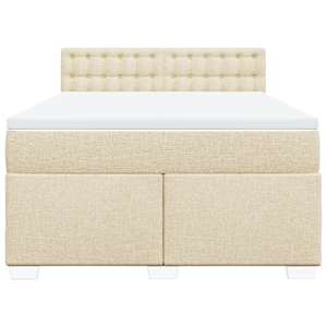 Box spring postel s matrací krémová 160x200 cm textil - obrázek 4
