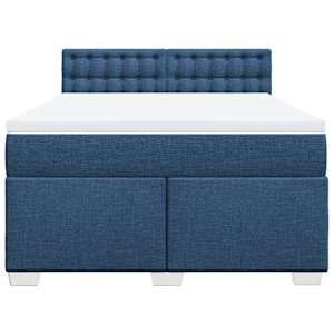 Box spring postel s matrací modrá 160x200 cm textil - obrázek 4