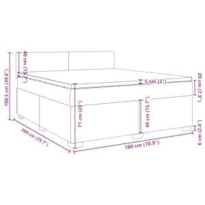 Box spring postel s matrací světle šedá 180 x 200 cm textil - obrázek 13