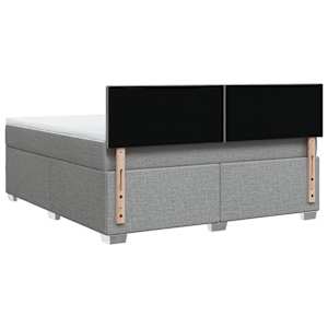 Box spring postel s matrací světle šedá 180 x 200 cm textil - obrázek 6