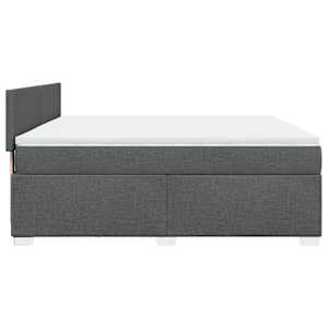 Box spring postel s matrací tmavě šedá 180x200 cm textil - obrázek 5