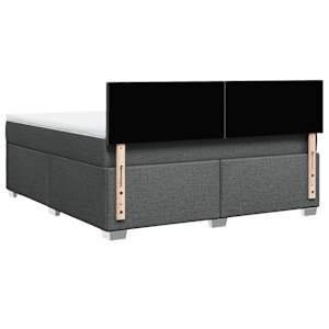 Box spring postel s matrací tmavě šedá 180x200 cm textil - obrázek 6