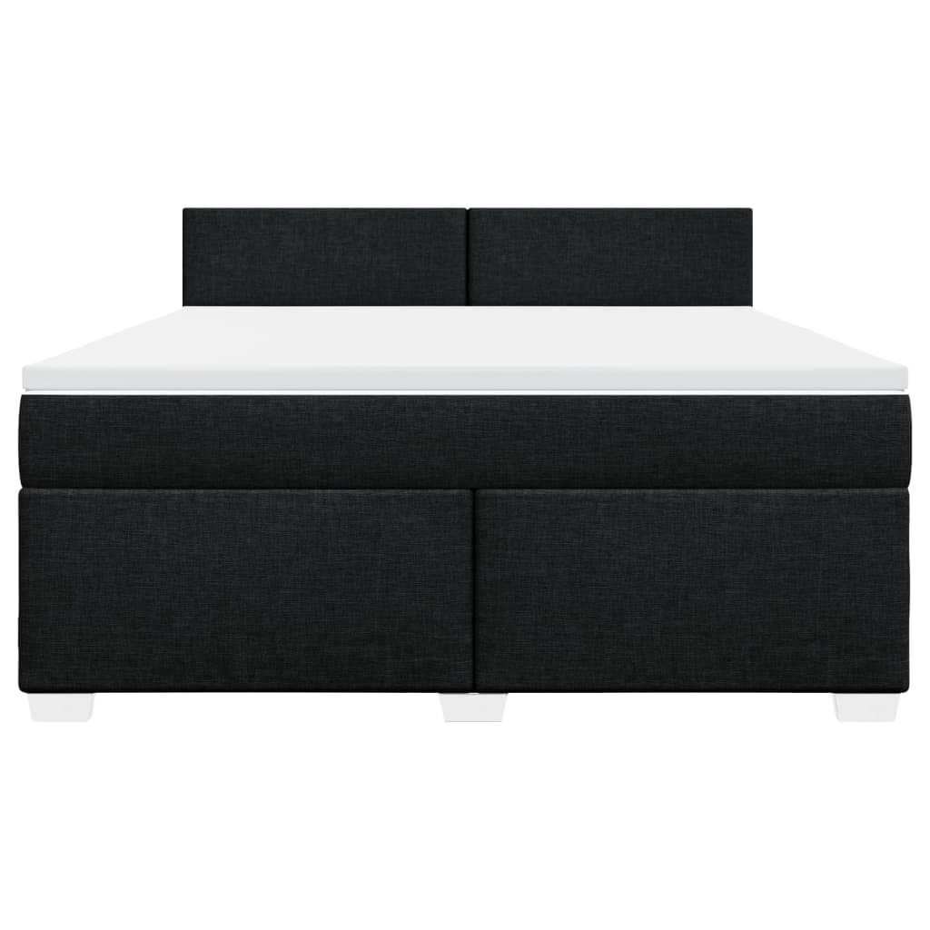 vidaXL Boxspring met matras stof zwart 180x200 cm, foto 4