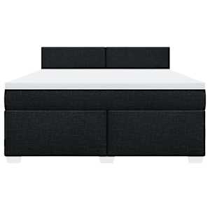 Box spring postel s matrací černá 180x200 cm textil - obrázek 4