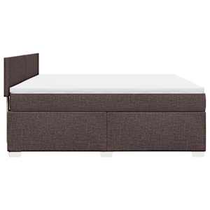 Box spring postel s matrací tmavě hnědá 180x200 cm textil - obrázek 5