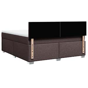Box spring postel s matrací tmavě hnědá 180x200 cm textil - obrázek 6
