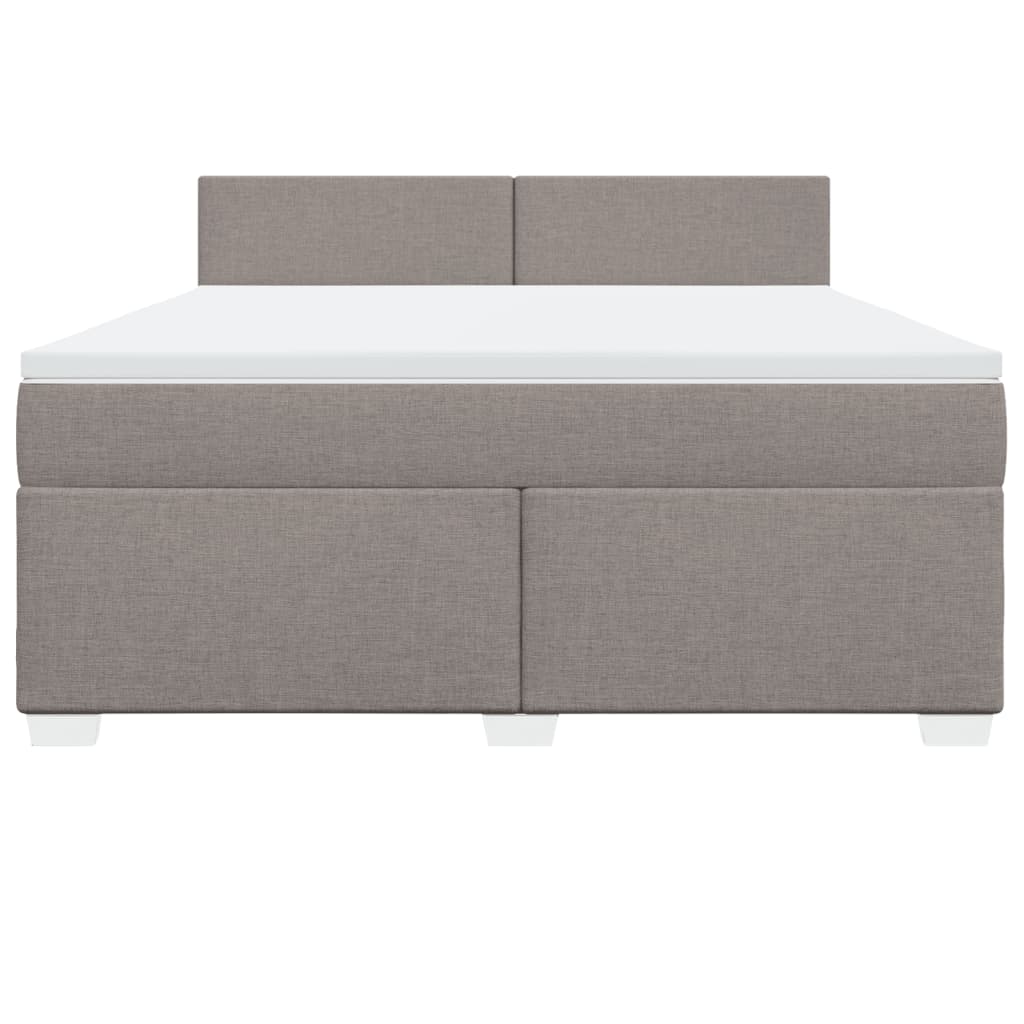 vidaXL Boxspring met matras stof taupe 180x200 cm, foto 4