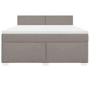 Box spring postel s matrací taupe 180x200 cm textil - obrázek 4