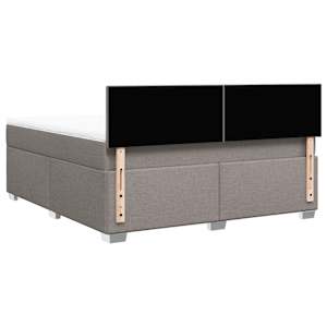 Box spring postel s matrací taupe 180x200 cm textil - obrázek 6