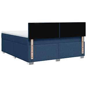 Box spring postel s matrací modrá 180x200 cm textil - obrázek 6