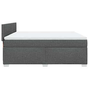 Box spring postel s matrací tmavě šedá 180x200 cm textil - obrázek 9