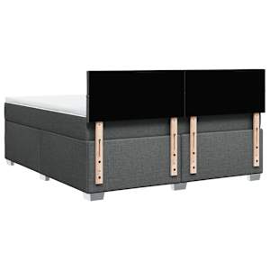 Box spring postel s matrací tmavě šedá 180x200 cm textil - obrázek 10