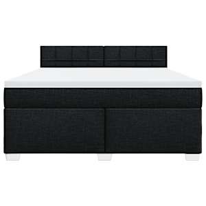Box spring postel s matrací černá 180x200 cm textil - obrázek 4