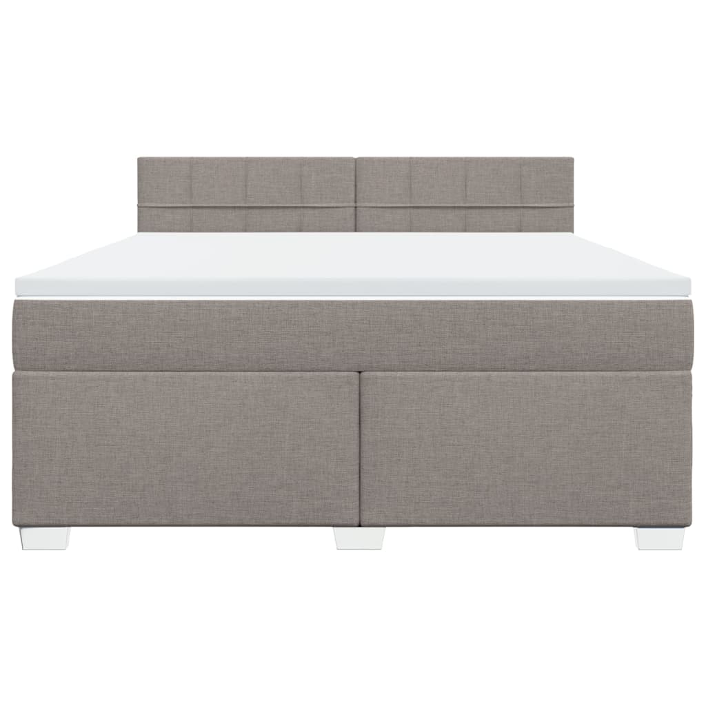 vidaXL Boxspring met matras stof taupe 180x200 cm, foto 4