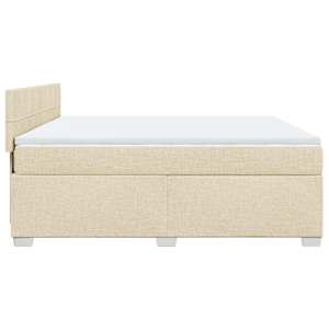 Box spring postel s matrací krémová 180x200 cm textil - obrázek 9