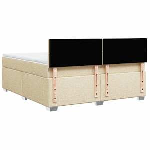 Box spring postel s matrací krémová 180x200 cm textil - obrázek 10