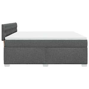 Box spring postel s matrací tmavě šedá 180x200 cm textil - obrázek 9
