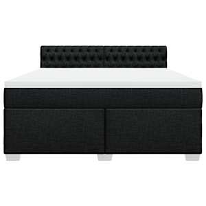 Box spring postel s matrací černá 180x200 cm textil - obrázek 4